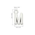 PATIKIL Letter Charm, 50pcs Alphabet Initial Pendant Charm Bulk DIY for Jewelry Making Bracelets Earrings Necklace - style: M