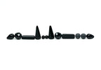 2.1oz (60g) of Glass Bead Mix with Drops, Table-Cut and fire Polish Czech Beads, Glossy & Matte Black - color: Black