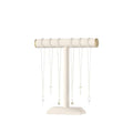 Julysky T-Bar Necklace Holder Stand,Necklace Display Stand for Selling,Necklace Organizer for Women,Necklace and Bracelet Hanger,Jewelry Stand,Necklace Storage Stand,Necklace Tree（Beige）
