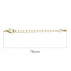 BEADIA 14K Gold Plated Extender Chains 75mm 20pcs Water Drop Extension Tail Chains for Jewelry Making Findings - color: WaterDrop