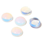 20pcs 6mm Natural Stone No Hole Opal Semicircle Smooth Cabochons Beads Healing Chakra Crystal Stone Bead for Jewelry Making Rings Earrings Necklace Bracelet DIY Crafts - color: Opal, size: 6mm