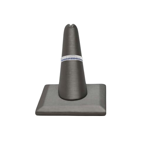 Novel Box Silver Leatherette Jewelry Ring Finger Display Stand 2.12x2.12x2.37 Inches with Square Base - Ring Holder Organizer Stand for Selling or Personal Use - Display Stands for Rings - color: Single Ring Finger, size: Silver Leatherette