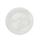 8" Salad Plates - Set of 20 - Plastic Clear Round Disposable Dessert Appetizer Plate Beaded Rim, Ideal for Dinner Party Wedding Bulk Events - color: Clear, size: 8" Salad Plate, 20 Pack