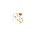 QWALIT Piercing Taper Threadless Insertion Tool - Titanium Labret Pin 16g, 18g, 20g - color: C4 - Gold -20g 8mm 3pcs