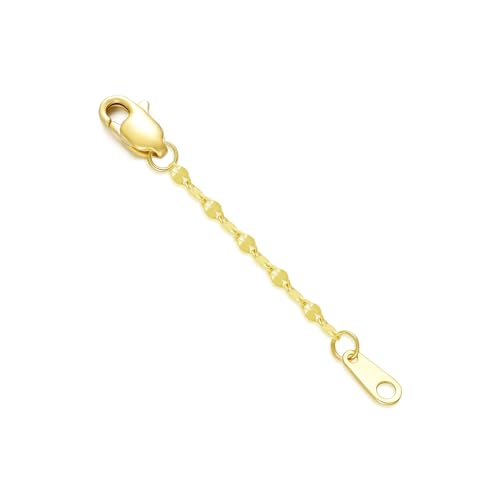 14k Gold Necklace & Bracelet Extender Chain, 1"/1.5"/2"/3"/4"/5" Durable Removable Gold Extension Chain - color: style 10-yellow, size: 1inch