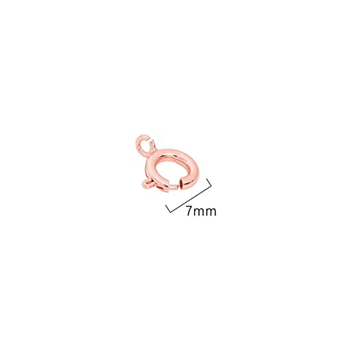 BEADIA Rose Gold Plated Spring Clasps Non Tarnish 7mm 20pcs for Jewelry Making Findings - color: Spring Clasps Rose Gold, size: 7mm