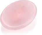 Rose Quartz Worry Stone – Natural Thumb Stone for Love, Anxiety Relief & Meditation | Pocket Palm Stone for Reiki, Crystal Healing, Stress Relief, Chakra Balancing & Spiritual Energy - color: Rose Pink