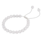 Amazing Gemstone Clear Quartz Bracelet, Gifts For Men & Women - Protection Healing Crystal Bracelet - 8mm Gemstone Beaded Adjustable Bracelet, Pulseras Para Hombres Mujer Stocking Stuffers - color: Clear Quartz