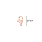 BEADIA Rose Gold Plated Lobster Clasps Non Tarnish 10mm 20pcs for Jewelry Making Findings - color: Lobster Clasps Rose Gold, size: 10mm