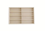 Premium Grade Velvet Drawer Divider Eyewear Storage Sunglasses Jewelry Tray Organizer Stackable Multifunction Store Show Tray Drawer Divider Insert - color: Beige B8