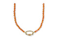 Kendra Scott, Women's, Emery Beaded Strand Necklace - color: Gold Orange Agate
