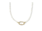 Kendra Scott, Women's, Emery Beaded Strand Necklace - color: Gold Ivory Mop