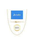Jewlpire 18k Gold Plated 925 Sterling Silver Chain Necklace for Women, 1.3mm Thin & Dainty & Sturdy Cable Chain Necklace Women's Chain Necklaces 14/16/17/18/20/22/24 Inch - color: 18K Gold Plated, size: 20 Inch