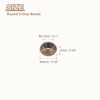 uxcell 200Pcs Round Crimp Beads, 4mm Metal Spacer Loose Beads Metal Clamp Ends Tiny Stoppers Bead for Bracelet Jewelry Making Craft DIY, Red Bronze - color: Red Bronze, size: 4mm