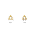 BEADIA 14K Gold Plated Triangle Spacer Beads 3x3mm 50pcs for Jewelry Making Findings Non Tarnish - color: 14K Gold, size: 3x3mm Triangle