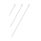 VANBARIS Silver Necklace Extenders for Women, Durable Necklace Extender Sterling Silver for Bracelet & Anklet, Adjustable & Hypoallergenic, Set of 3 Extension Chains(2+4+6 inch | Silver) - color: silver