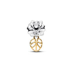Mother Heart Charms for Bracelets Love Mom Flowers Charm Jewellery for Women - style: Flower