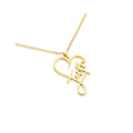 Yocoyee Stainless Steel Faith Pendant Necklace Heart Shaped Word Letter Faith Positive Encouragement Memorial Necklace Gift for Women Friends - color: Gold