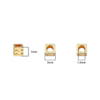 BEADIA 14K Gold Plated Cube Spacer Beads Draw Line 3x3mm 50pcs for Jewelry Making Findings Non Tarnish - color: 14K Gold, size: 3x3mm Draw Line Cube
