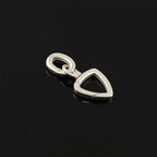 1Pc 925 Sterling Silver Triangle Lobster Clasp with Oval Spring Gate Connector Extenders for Necklace Jewelry Making (Silver, M)