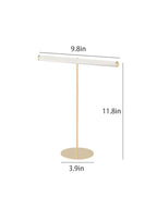 Pangkeep T-Bar Necklace Holder,Jewelry Chains Display Stand for Selling,Velvet Necklace Organizer Stand for Show,Jewelry Tower Tree (Beige) - color: Beige