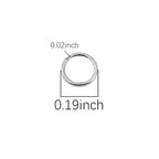 BEADIA 925 Sterling Silver Jump Rings 0.6x5mm 50pcs for Jewelry Making Findings - size: 0.6x5mm