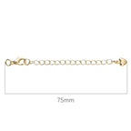 BEADIA 14K Gold Plated Extender Chains 75mm 20pcs Smooth Heart Extension Tail Chains for Jewelry Making Findings - color: Smooth Heart
