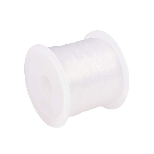 PH PandaHall 80 Yards 0.3mm Transparent Beading Line Clear Fishing Line Invisible Nylon Thread Jewelry String Wire Beading Cords String for Christmas Party Decor, Seed Beads Jewelry Bracelet Making - size: 0.3mm