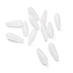 BEADIA Natural White Agate Teardrop Stone Beads 10x30mm 12pcs Dangle Earring Charm for DIY Jewelry Making - color: White Agate