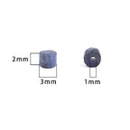 BEADIA Natural Blue Sodalite Spacer Beads Caps Flat Round Loose Beads for Beading Jewelry Making 3mmx2mm 38cm - color: Blue Sodalite, size: Flat Round 3mm x 2mm