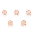 100pcs Adabele Austrian 4mm (0.16 Inch) Small Faceted Loose Round Crystal Beads Light Peach Pink Compatible with 5000 Swarovski Crystals Preciosa SS2R-418 - color: Peach/Pink, size: 4mm Small (100pcs)