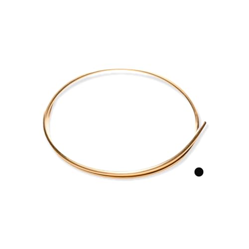 14/20 Yellow Gold Filled Wire Half Hard (Half Round) 14K Gold Filled Made in USA by CRAFT WIRE (3 Feet, 14 Gauge) - size: 14 Gauge, style: 3 Feet