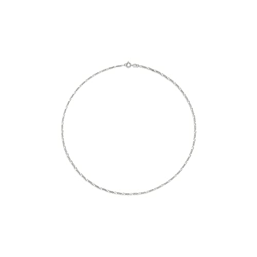 Amazon Essentials 14k Gold or Sterling Silver Plated Figaro Chain Necklace - color: Silver, size: 16", style: 2 mm