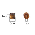 BEADIA Natural Yellow Tiger Eye Short Cylinder Beads 2x3mm 155pcs Tube Loose Semi Gemstone Beads for Jewelry Making Design - color: Yellow Tiger Eye