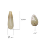 BEADIA Natural Amazonite Teardrop Stone Beads 10x30mm 12pcs Dangle Earring Charm for DIY Jewelry Making - color: Amazonite