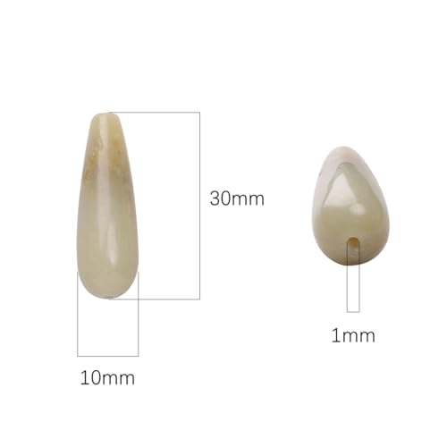 BEADIA Natural Amazonite Teardrop Stone Beads 10x30mm 12pcs Dangle Earring Charm for DIY Jewelry Making - color: Amazonite