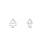 BEADIA Silver Plated Triangle Spacer Beads 3x3mm 50pcs for Jewelry Making Findings Non Tarnish - color: Silver, size: 3x3mm Triangle