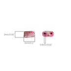Beadia Rose Red Imperial Jasper Stone Tila Beads 5x2mm Rectangle 2-Hole Spacer Beads for DIY Bracelet Earring Making 15"/Strand - color: Imperial Jasper Rose Red, size: 5x2mm