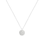 Valloey Rover Gold Necklace for Women 14K Gold Plated Circle Cubic Zirconia Pendant Necklace Dainty Twist Rope Chain Necklace Simple Jewelry Gift for Women - style: Sliver-full moon