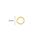BEADIA 14K Gold Plated Jump Rings Non Tarnish 5mm 400pcs for Jewelry Making Findings - color: 14K Gold, size: 0.7x5mm