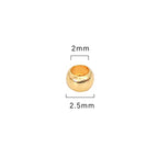BEADIA 14K Gold Plated Crimp Beads Non Tarnish 2.5mm 600pcs for Jewelry Making Findings - color: Crimp Beads 14K Gold, size: 2.5mm