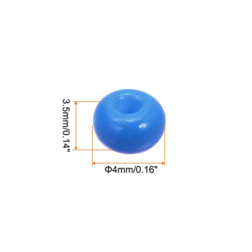 HARFINGTON 2000Pcs Small Glass Beads 6/0 4mm Loose Tiny Round Small Beads for Bracelet Earring Rings Jewelry Making, Dark Blue - color: Dark Blue