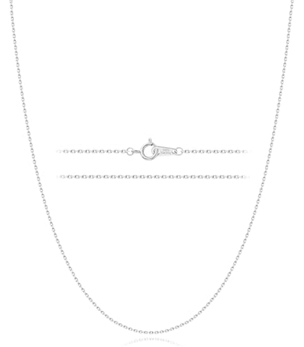 Gacimy 925 Sterling Silver Chain for Women, 1mm 1.3mm 1.5mm 1.8mm Cable Chain Necklaces - size: 20 Inches, style: a.1.3mm Silver