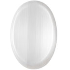 Selenite Worry Stone – Genuine Polished Palm & Thumb Stone for Clarity, Energy Cleansing & Crown Chakra – Travel Gift Crystal - color: Selenite