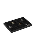 Drawer Jewelry Organizers And Storage,Velvet Bracelet And Ring Display Small Tray,Dresser Jewelry Drawer Organizer Inserts Containers,Earring And Necklace Holder Box (Black 12 Grids) - style: Black 12 Grids