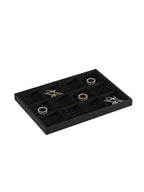 Drawer Jewelry Organizers And Storage,Velvet Bracelet And Ring Display Small Tray,Dresser Jewelry Drawer Organizer Inserts Containers,Earring And Necklace Holder Box (Black 12 Grids) - style: Black 12 Grids
