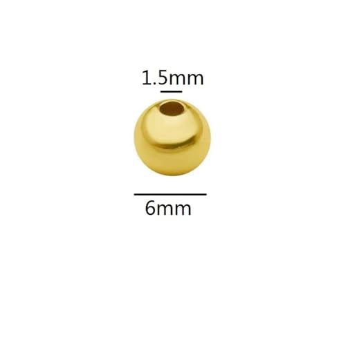 Amaney 500pcs 6mm Gold and Silver Spacer Beads Smooth Round Loose Ball Beads for Bracelet Jewelry Making Craft - color: Gold&Silver-6mm, size: 6mm
