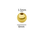Amaney 500pcs 6mm Gold and Silver Spacer Beads Smooth Round Loose Ball Beads for Bracelet Jewelry Making Craft - color: Gold&Silver-6mm, size: 6mm