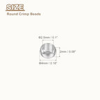 uxcell 200Pcs Round Crimp Beads, 4mm Metal Spacer Loose Beads Metal Clamp Ends Tiny Stoppers Bead for Bracelet Jewelry Making Craft DIY, White Gold - color: White Gold, size: 4mm