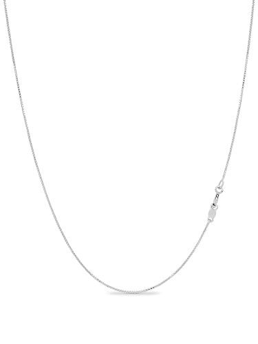 KEZEF 925 Sterling Silver Necklace for Women | Thin 0.7mm 18k Gold plated, Rose Gold chain for women, Silver chain necklace jewelry | cadena de plata 925 para hombre mujer - color: Sterling Silver, size: 15 Inch